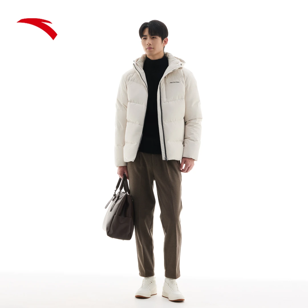 【安踏短款连帽羽绒服】男女同款冬季加厚外套男952447923