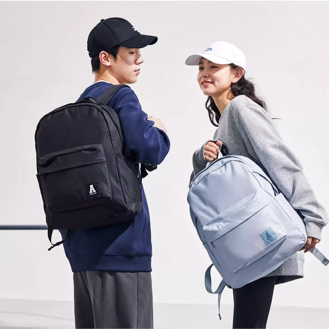 【安踏背包学生书包】情侣休闲经典帆布旅行双肩包992358151R-QD