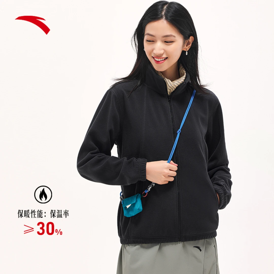 【小伍专属】W139安踏火壳抓绒衣丨冲锋衣内胆针织加绒运动外套女冬