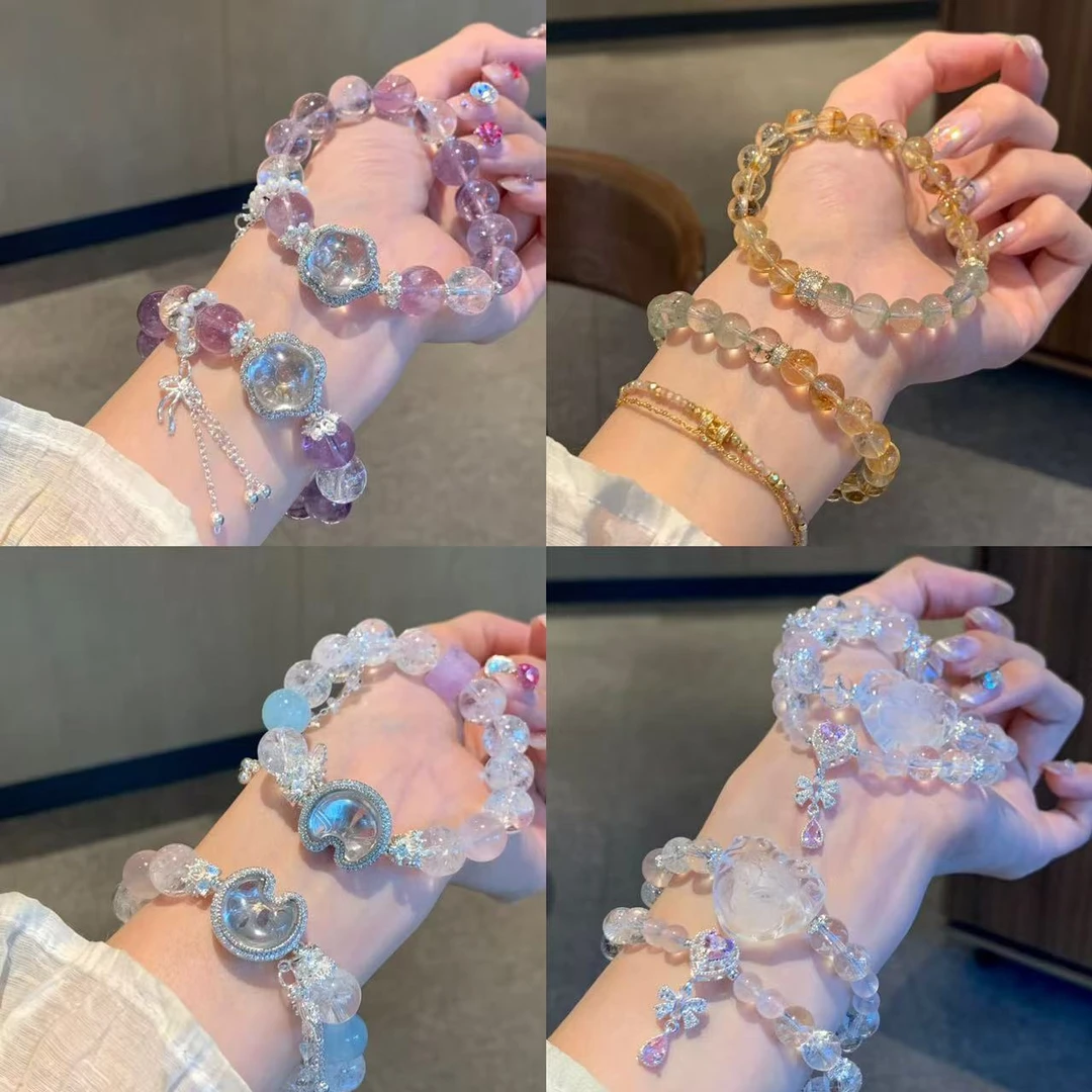 【初遇】原创天然水晶手串直播选款链接 多样性发货