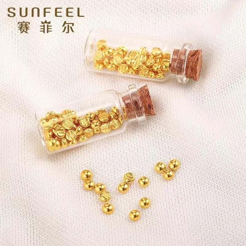 SUNFEEL/赛菲尔【二十五店】足金单颗实心小金豆JTYA00078