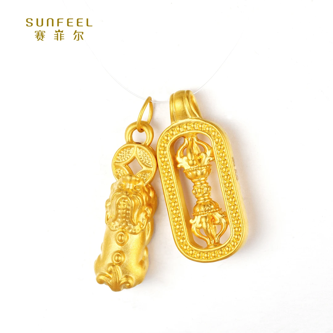SUNFEEL/赛菲尔【二十七店】足金貔貅降魔杵坠（赠银项链）DYD000219