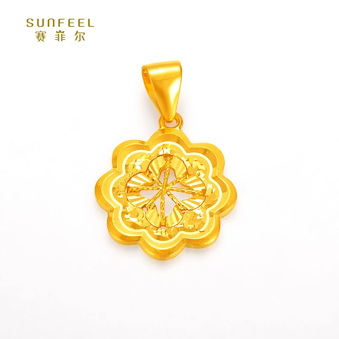 SUNFEEL/赛菲尔【二十九店】足金精炫金时尚艺术吊坠HD20020464