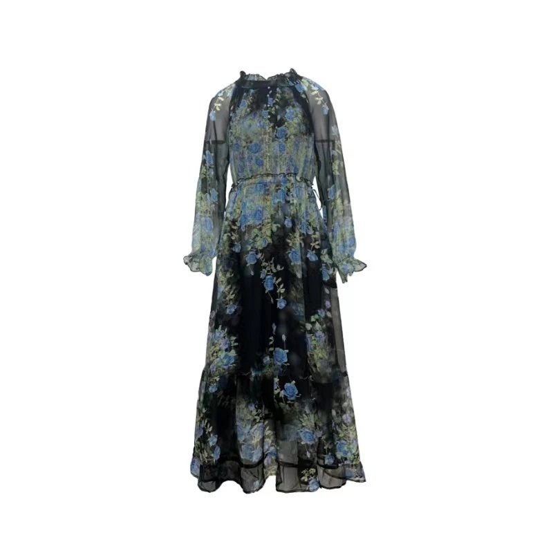 【2024-林姐真丝】重磅100桑蚕丝连衣裙Y24CW125-2