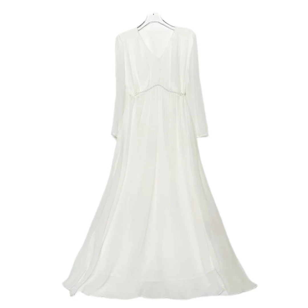 【2024-林姐真丝】重磅100桑蚕丝连衣裙C5410-1