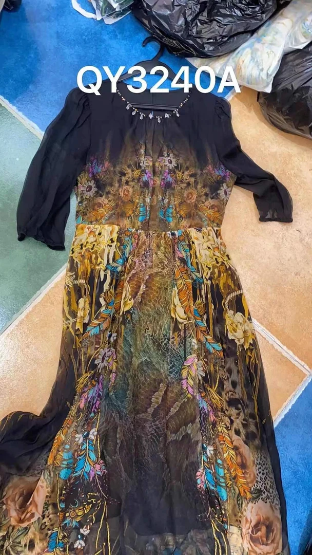 【2024-林姐真丝】重磅100桑蚕丝连衣裙QY3240A