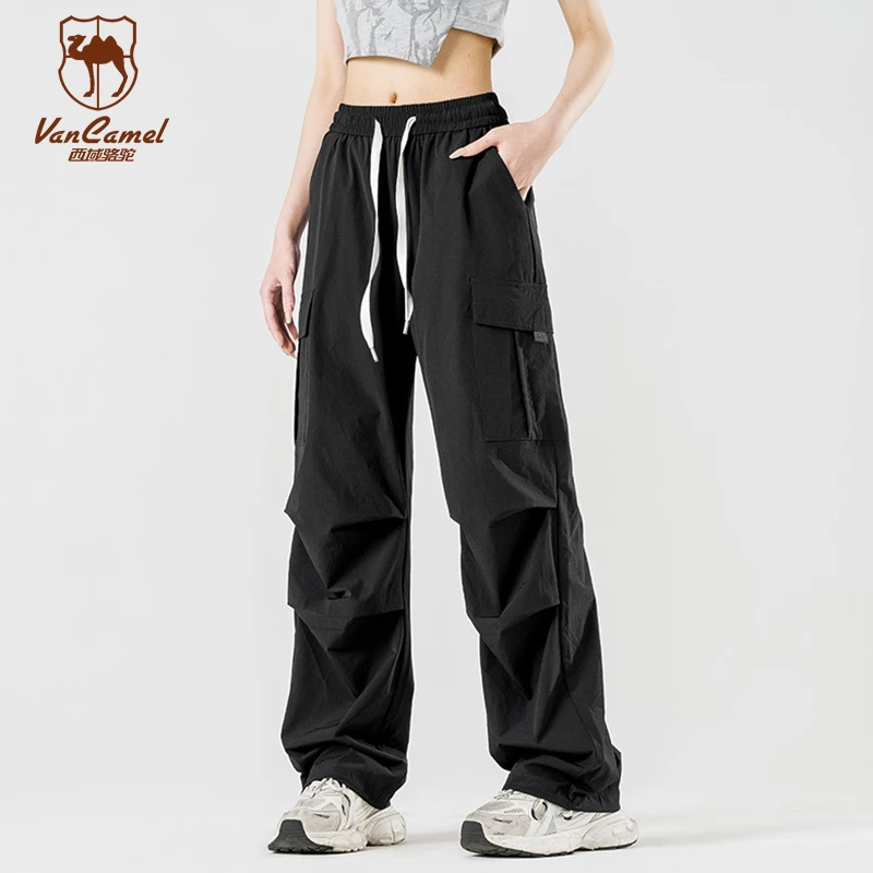 VANCAMEL/西域骆驼机能潮流休闲工装伞兵裤情侣百搭长裤LBJN24005