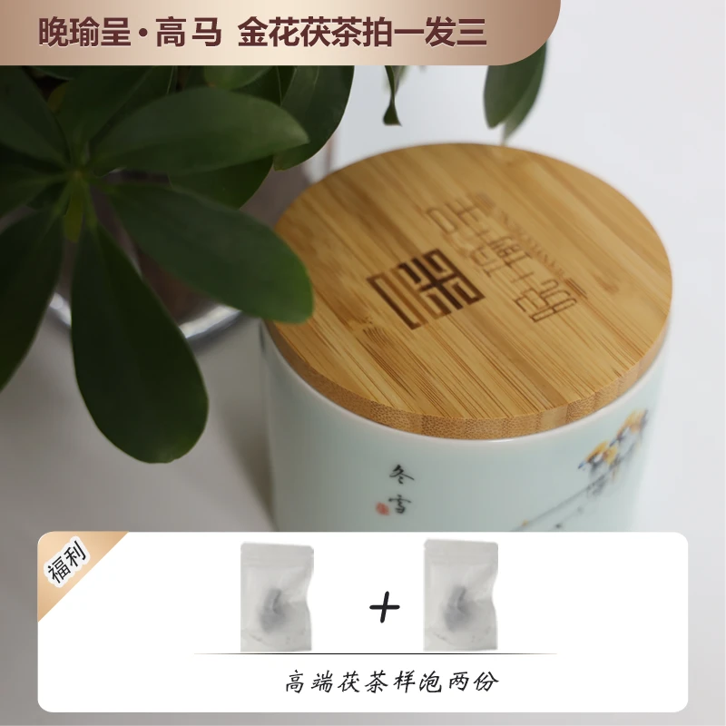 金花茯茶·高马品鉴（90克）金花茶，黑茶砖茶泾阳茯茶