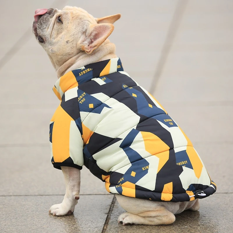 法斗定制专用狗狗衣服秋冬棉衣巴哥斗牛犬冬季保暖加厚冬装羽绒服