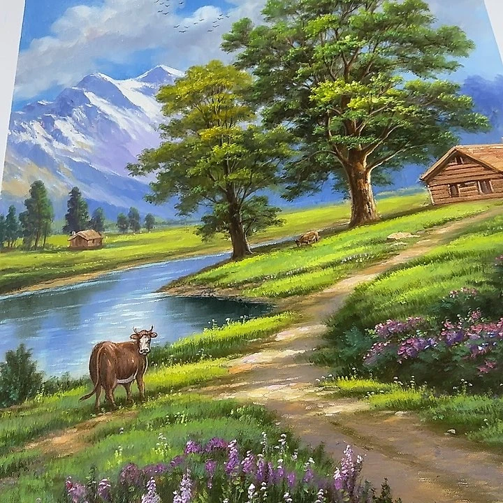 油画好喜欢影子一直影子