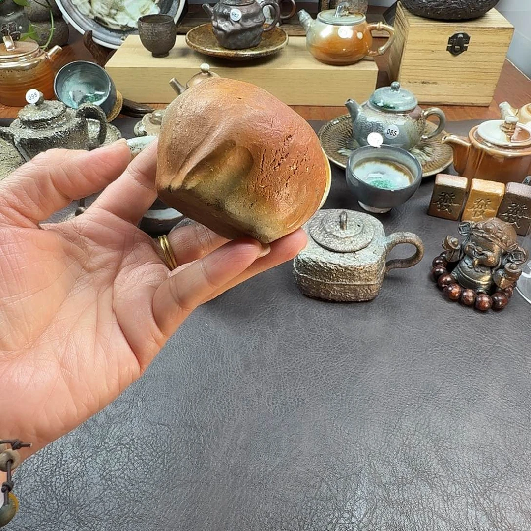 复古手工手作柴烧主人杯