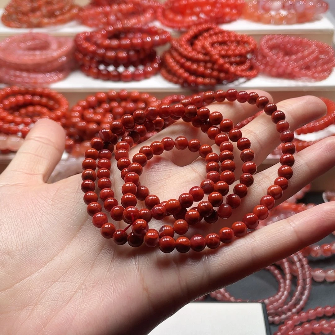 南红玛瑙未镶嵌手链