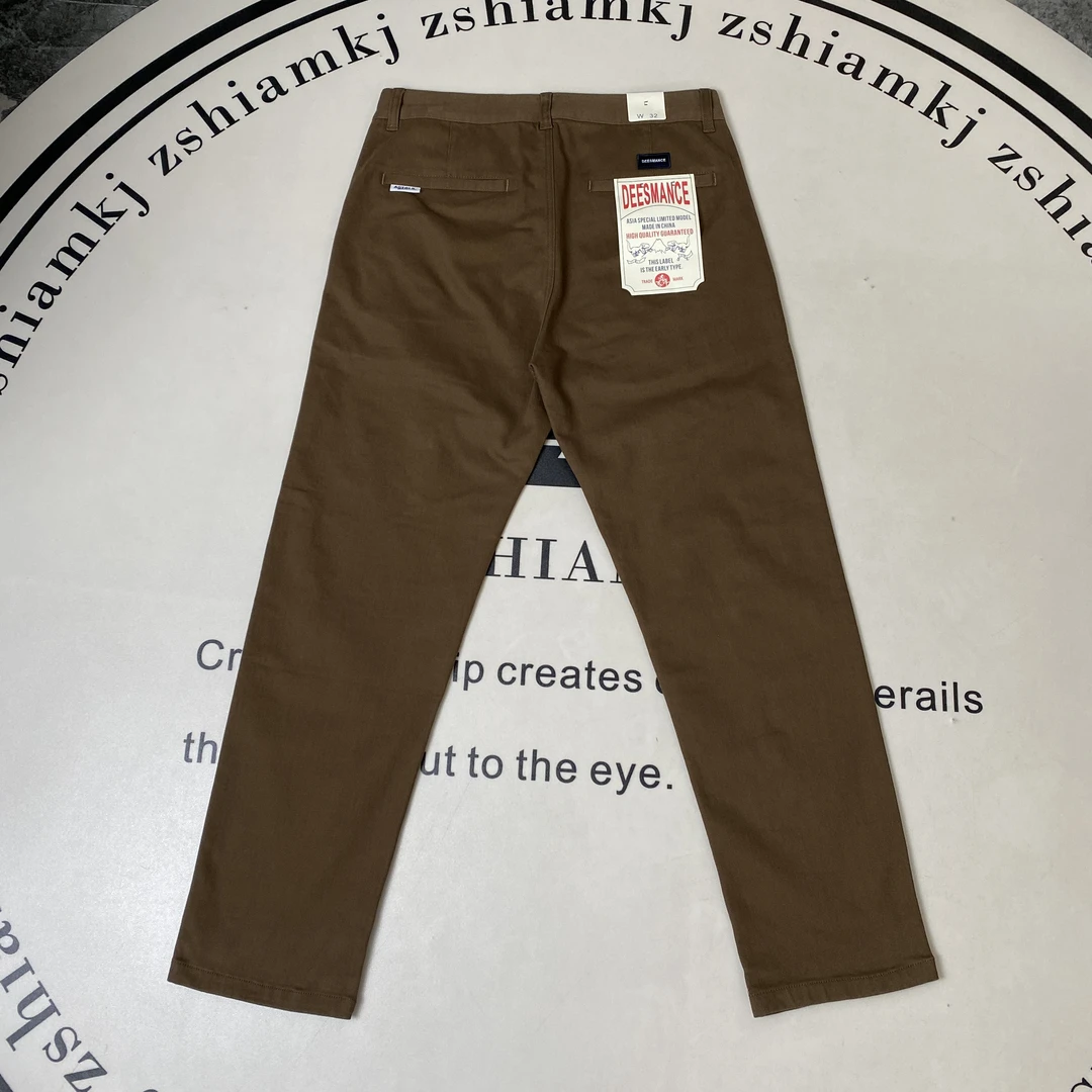 zshiamkj 秋冬新款厚实休闲裤男士高棉复古直筒裤百搭裤子男 5127