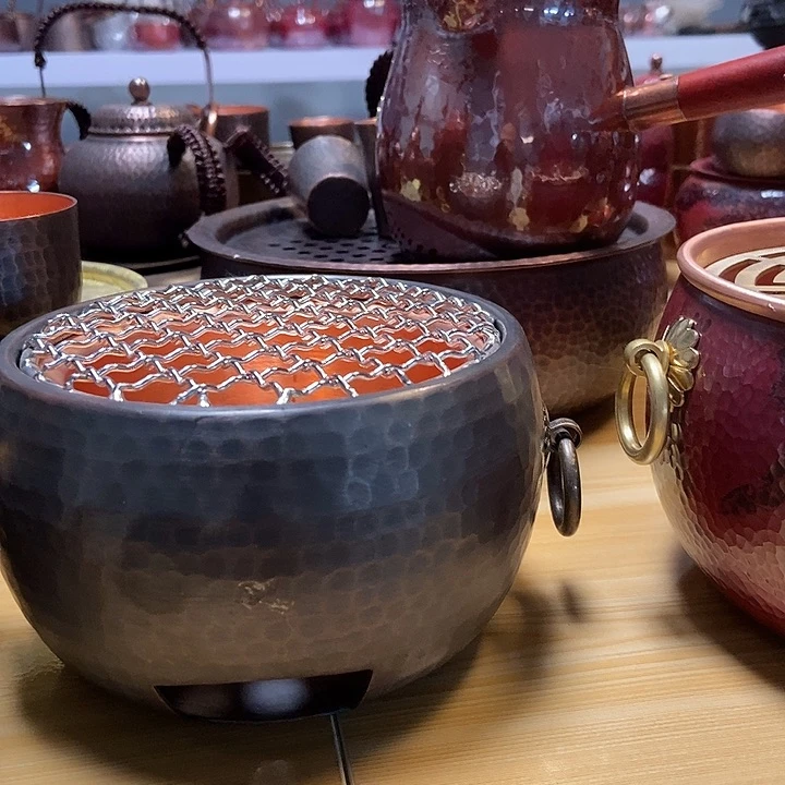 纯手工制作紫铜铜炉