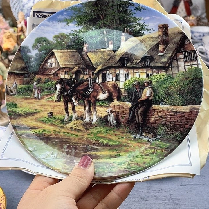 中古欧瓷瓷器小房子