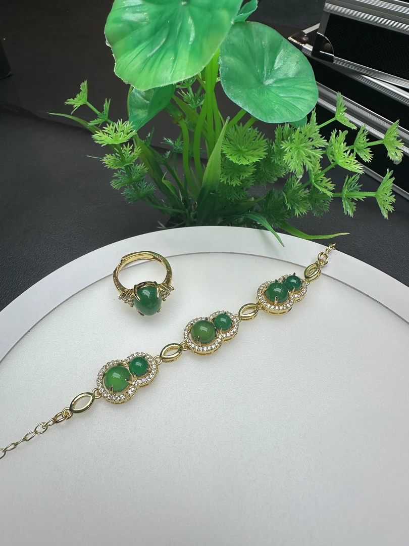 A5088天然珠宝九色玄冰秦紫玉玛瑙手链-赠戒指