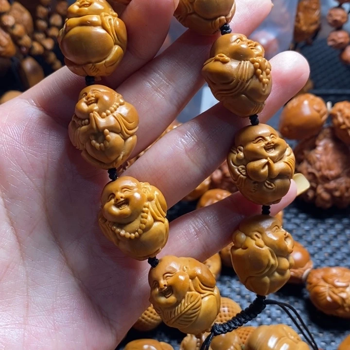 橄榄核吊坠金**@八宝弥勒