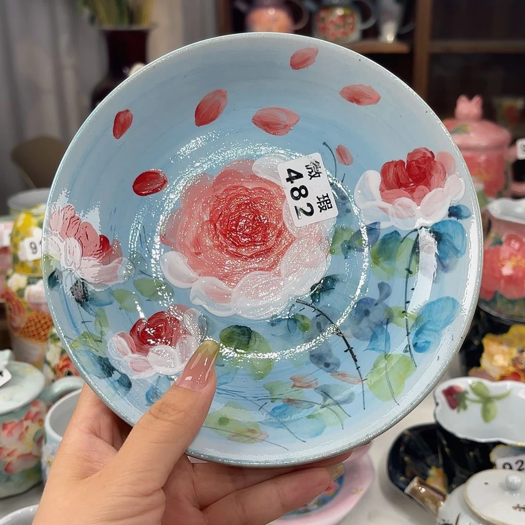 景德镇手绘高温釉下彩陶瓷茶具