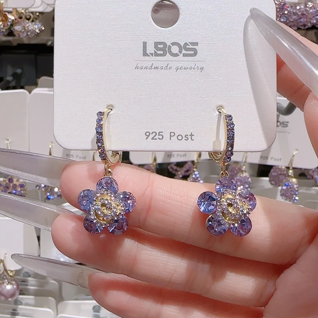 锆石铜合金925银耳环