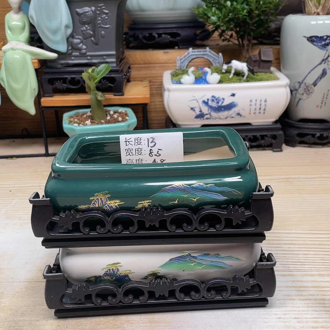 紫砂花盆陶瓷艺术花盆陶瓷