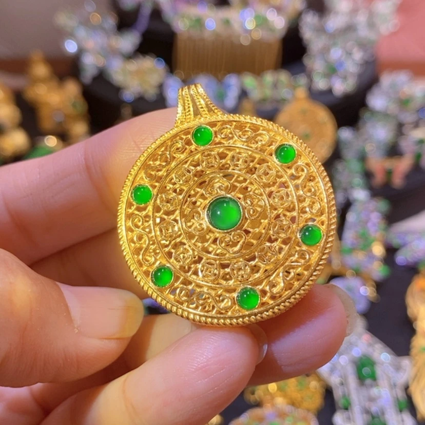 【闪购商品】银S925镶嵌挂件翡翠