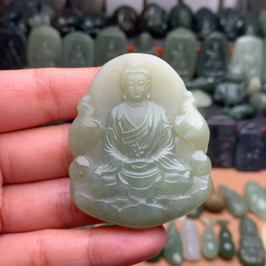 和田玉未镶嵌颈饰挂件61