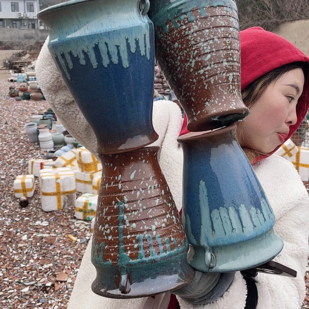 红陶王嫂花盆0212-363