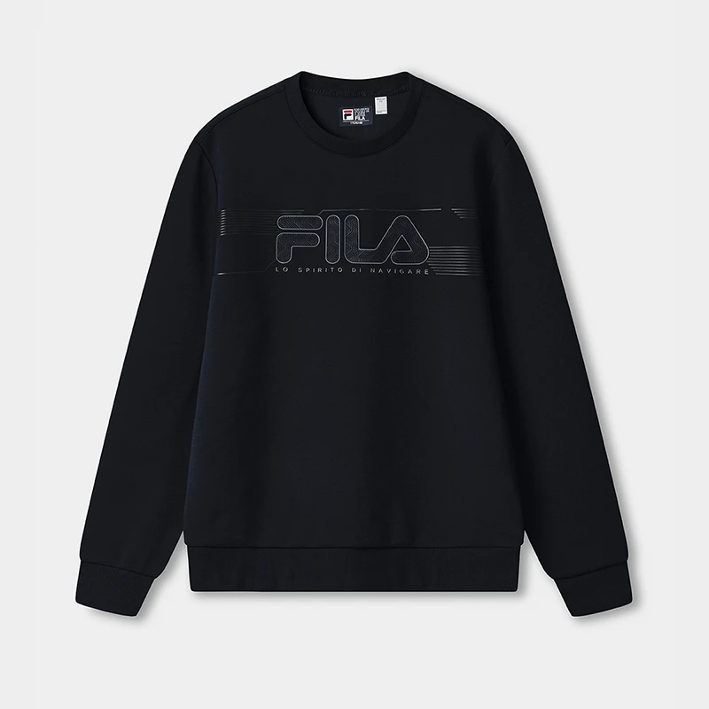 Fila/斐乐2025新款男子运动休闲内搭长袖套头圆领卫衣F61M533202F