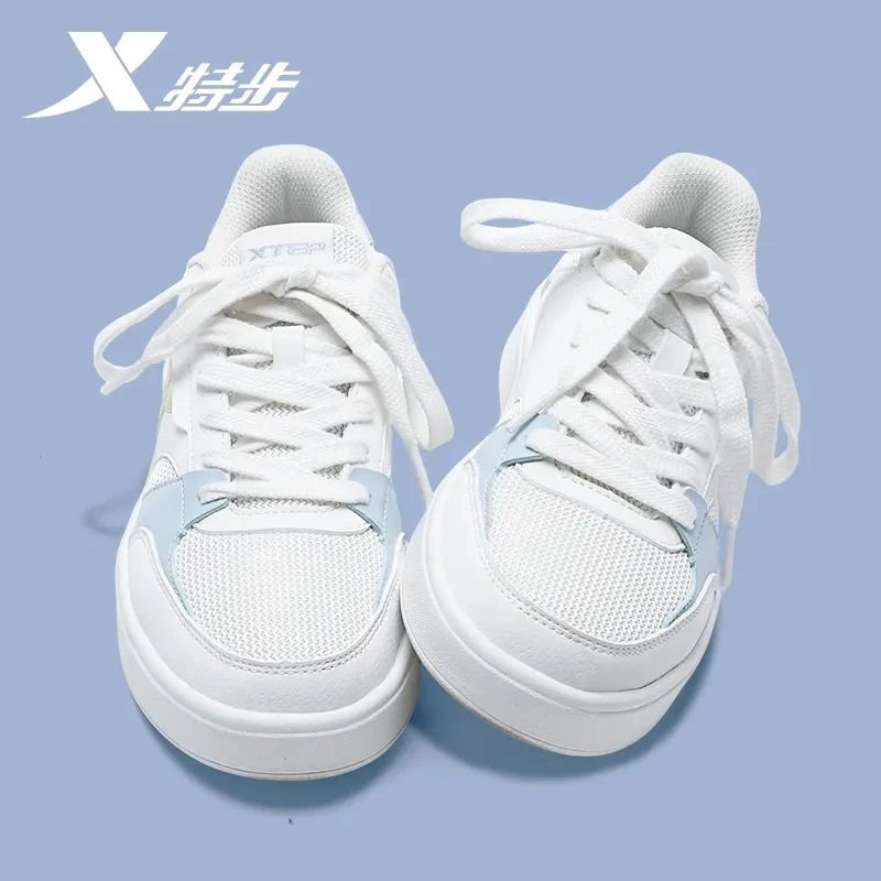 特步女鞋网面透气板鞋女2026秋季新款低帮小白鞋休闲鞋正品运动鞋