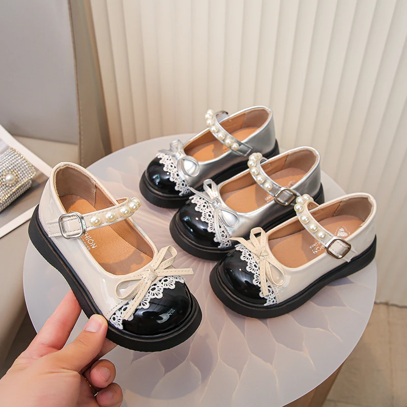 公主鞋女童皮鞋银色儿童单鞋演出玛丽珍鞋子2025新款春秋款小女孩