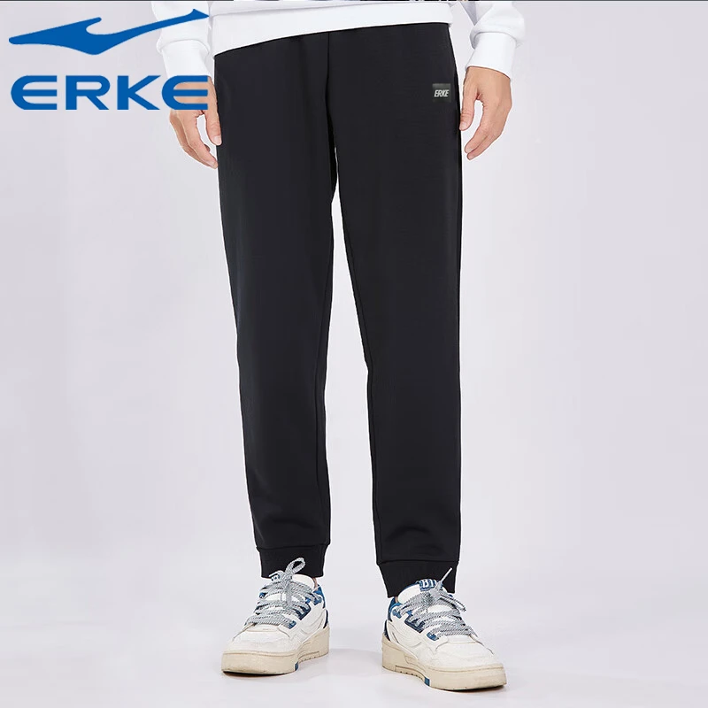 鸿星尔克运动裤男子春季新款百搭休闲透气束脚正品户外训练健身裤