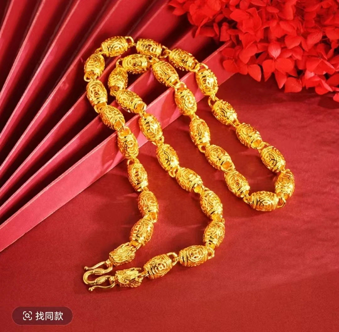 合金项链 2025新款【金钱橄榄项链】男士男款经典百搭时尚潮流精美