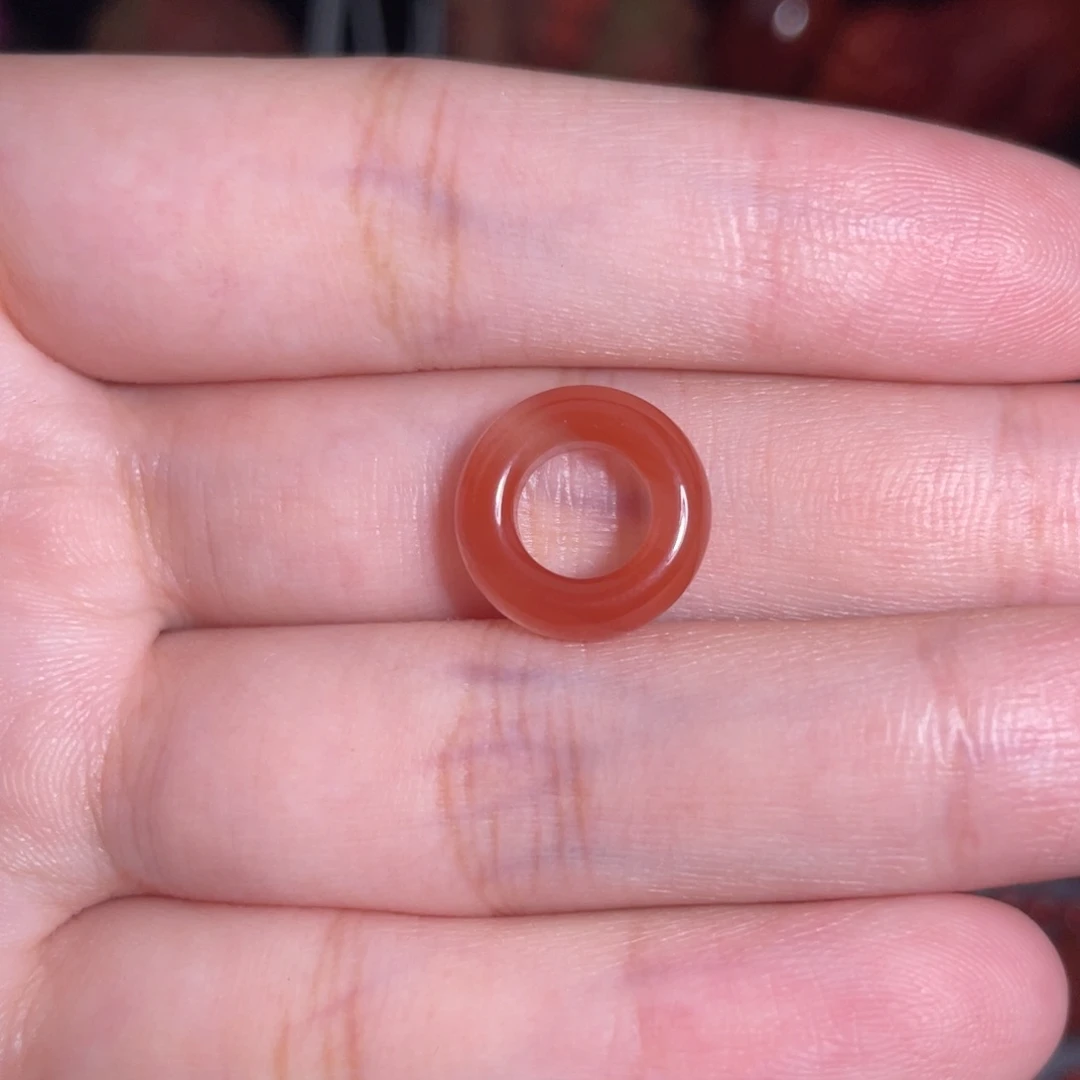 南红玛瑙未镶嵌冰飘跑环7.3mm