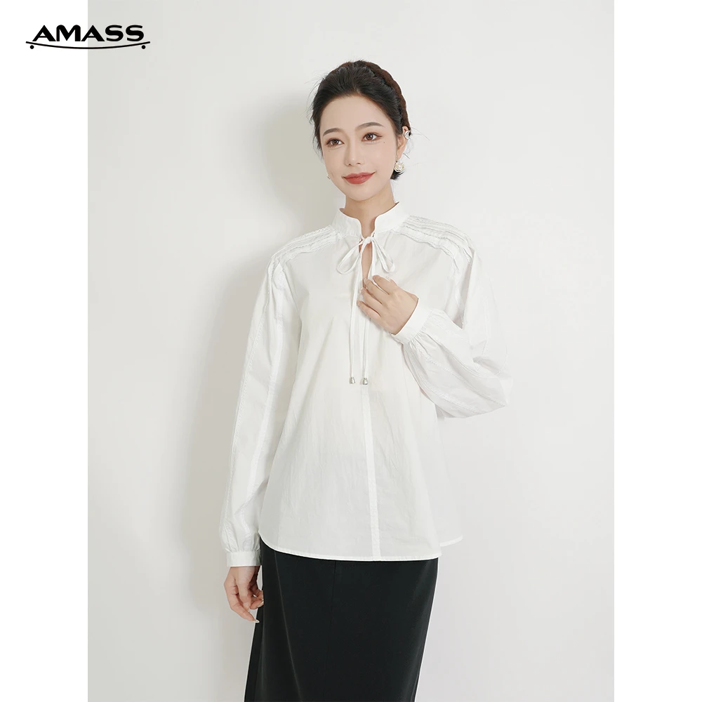 AMASS/阿玛施夏季新款法式知性显瘦百搭高级感上衣白衬衫女530040