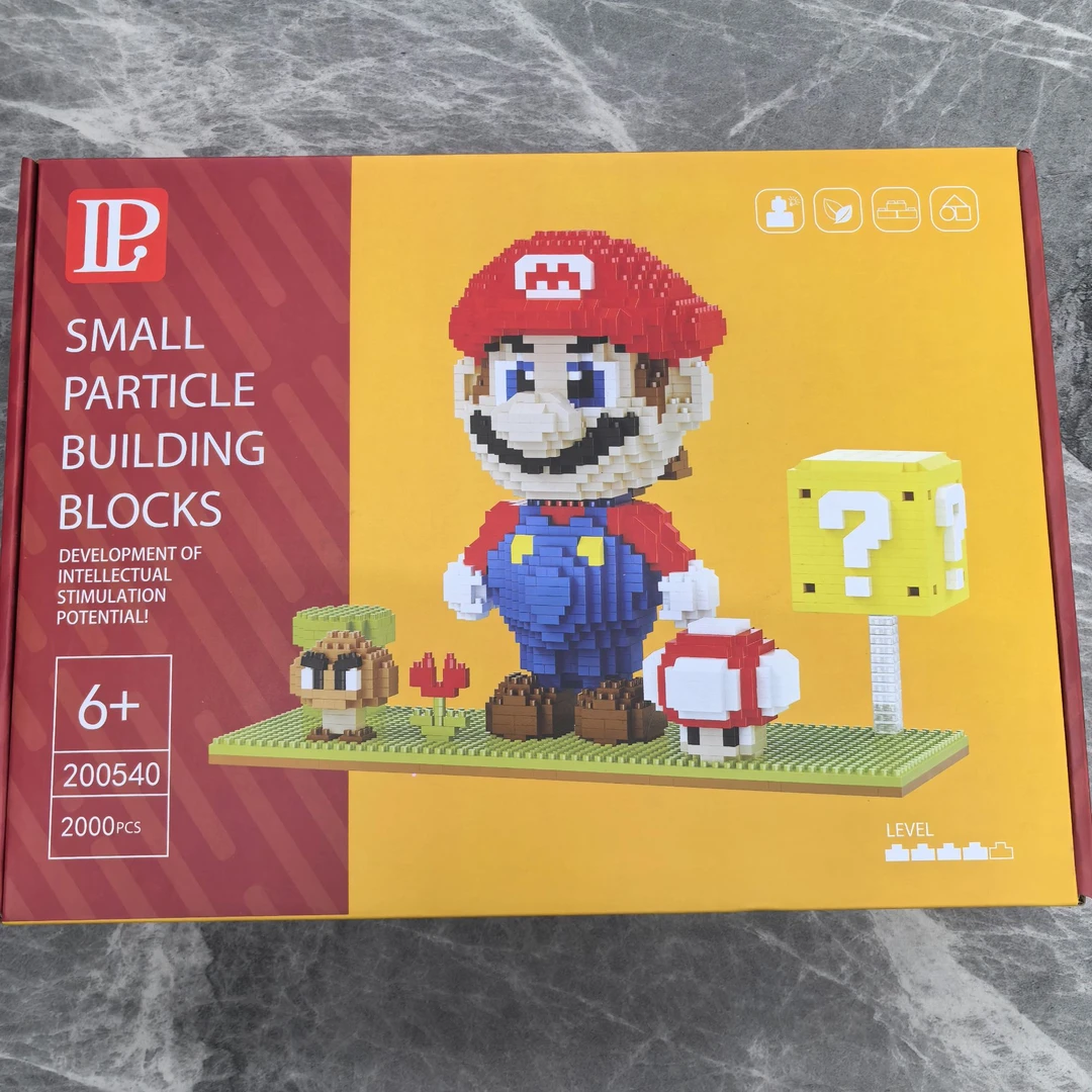 潮玩品积木马里奥积木摆件玩具