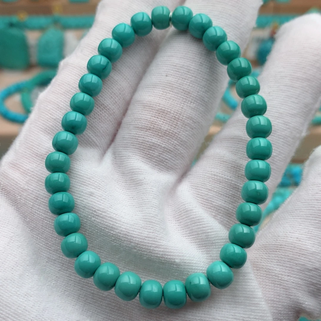 绿松石未镶嵌珠宝奇石5.8mm