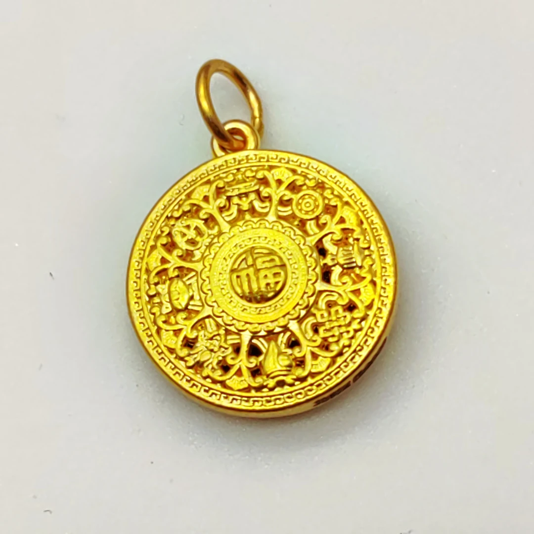 足金饰品/小双面八宝罗盘/0.80/1B5B20223/q