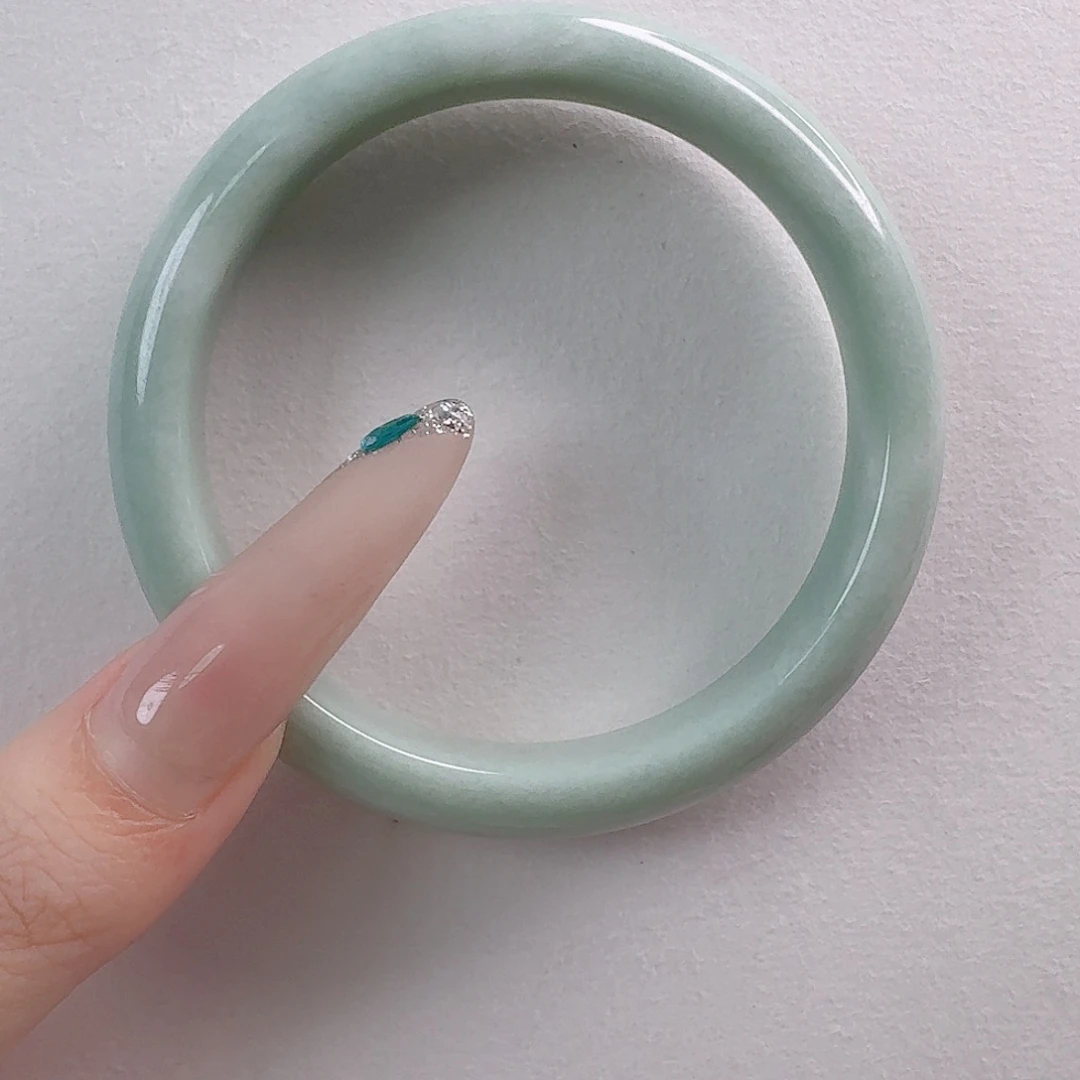 蓝田玉（蛇纹石化大理石玉）手镯未镶嵌开***天