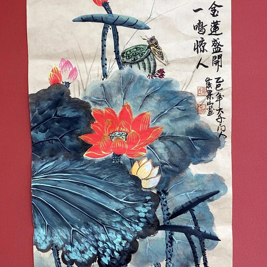 青***哥国画大风堂嫡传-侯果山老师作品路