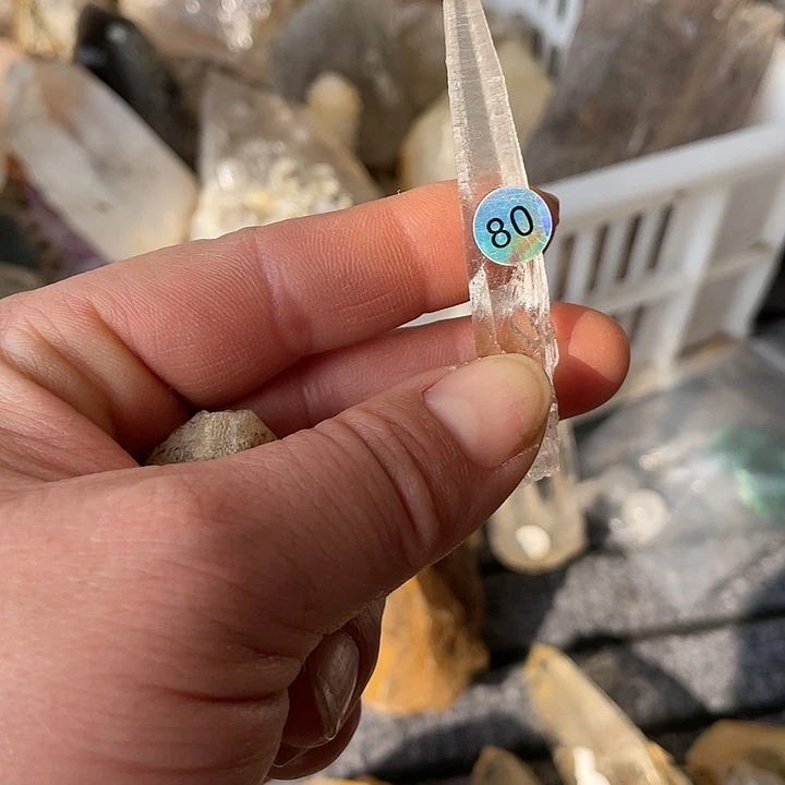 水晶耳饰未镶嵌紫*焓水晶