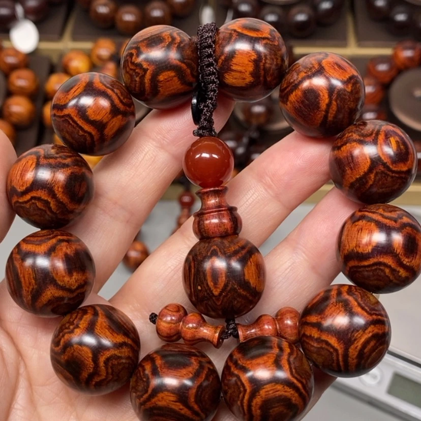 【闪购商品】黄花梨/降香黄檀手串/手链人****儿海南黄花梨2.0鬼脸