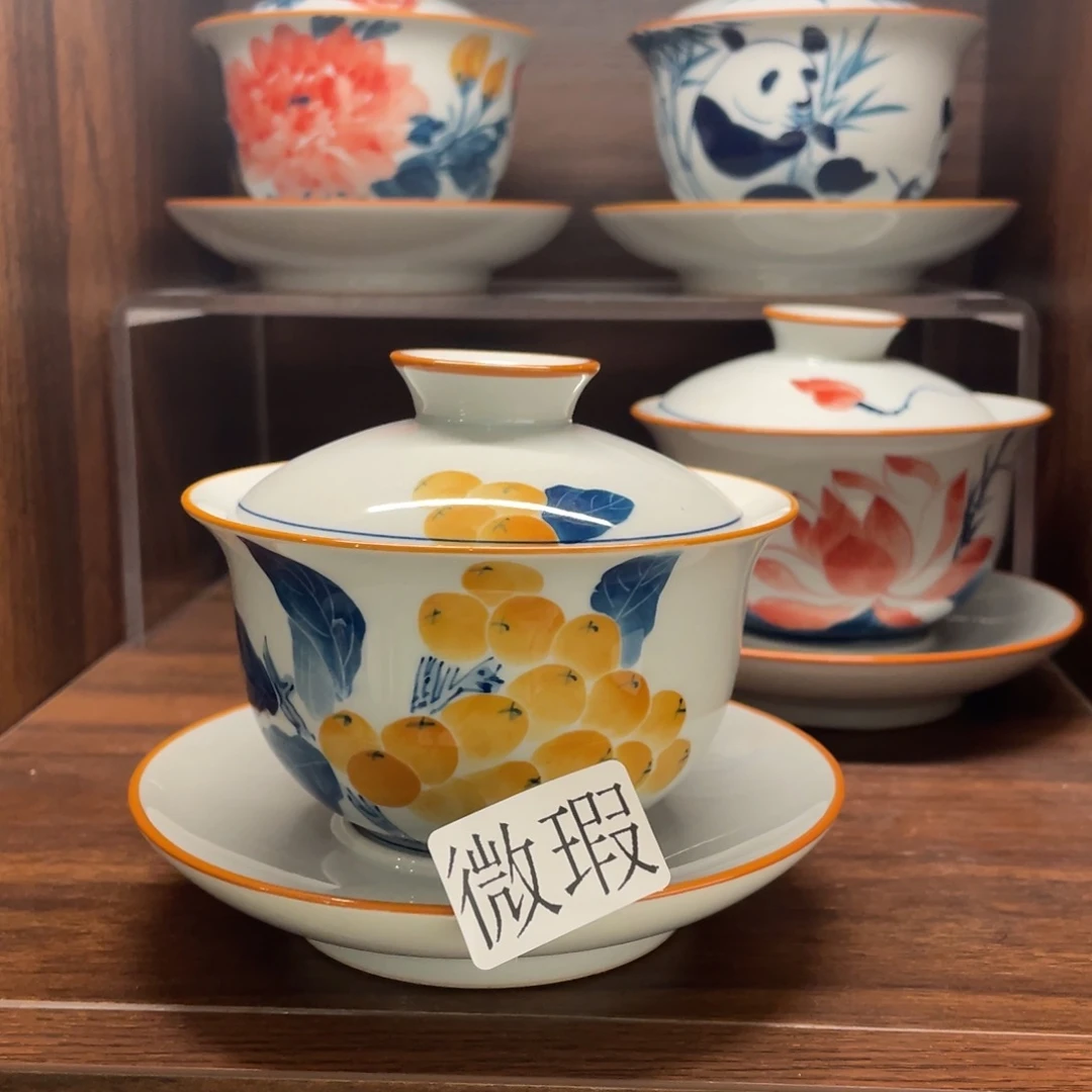 微瑕釉下彩纯手绘