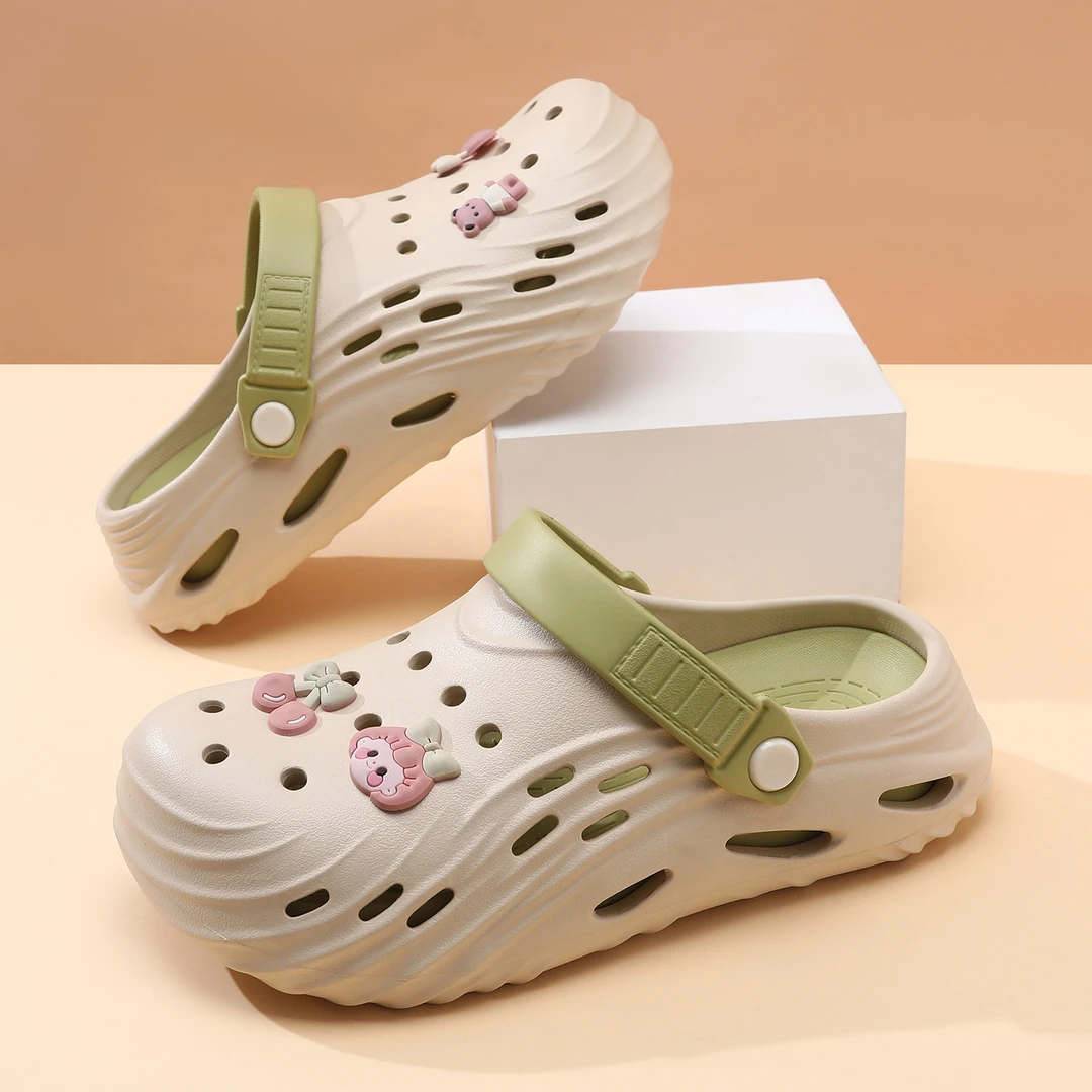 洞洞鞋女2025新款夏外穿时尚踩屎感包头凉拖防滑软底女士沙滩鞋