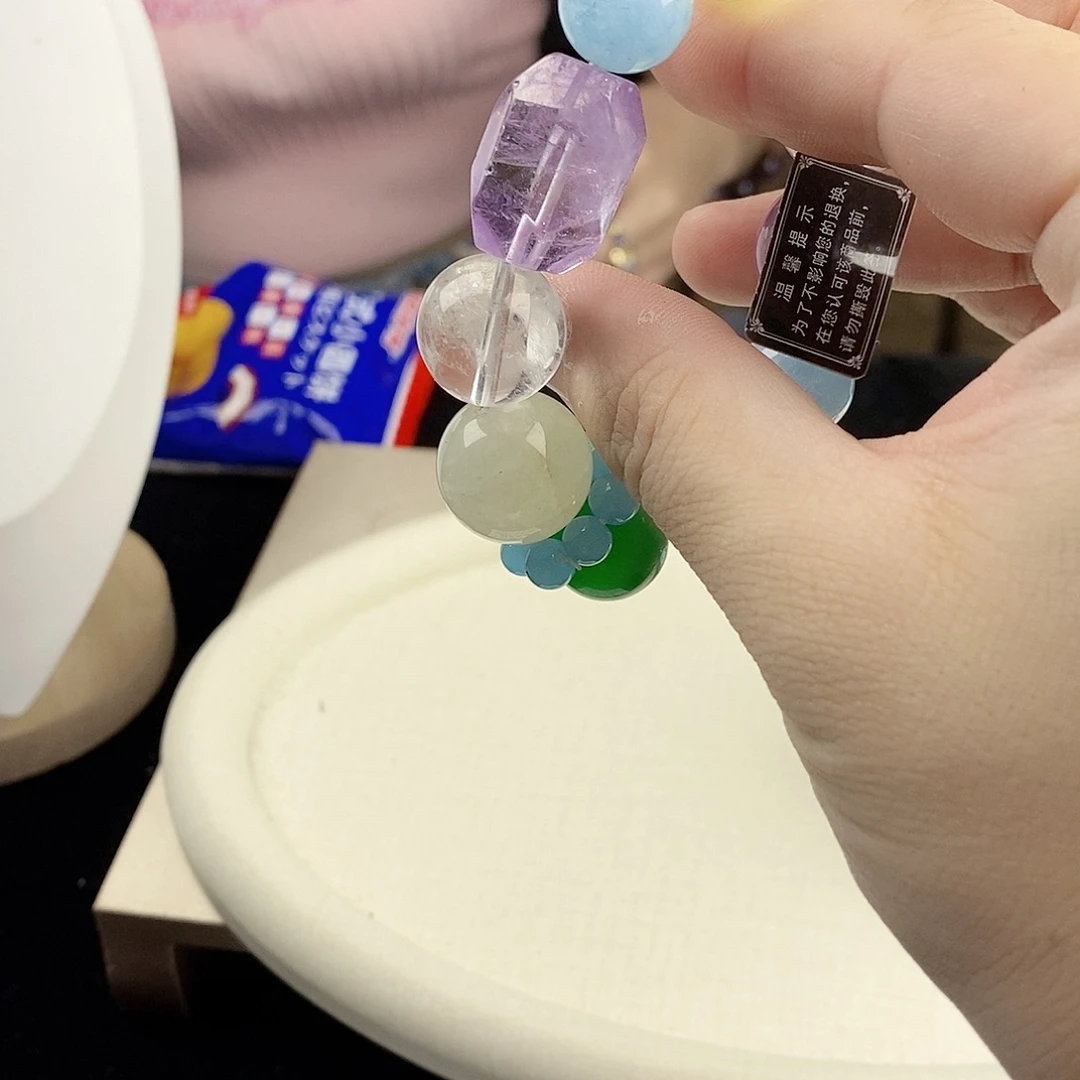 银S925镀金镶嵌手链水晶