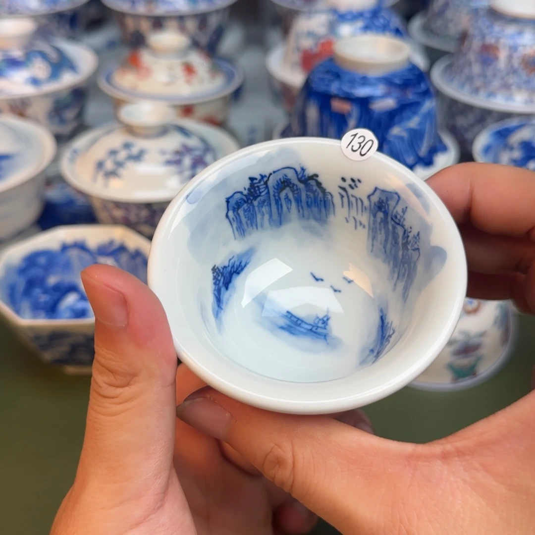 彦祖纯手工手绘茶具130