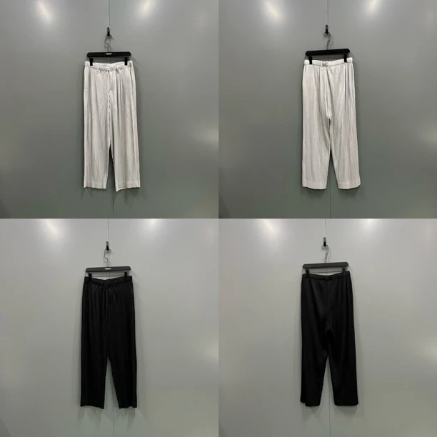 未使用 maje 626pl Issey Miyake 三宅一生 条纹褶皱休闲裤