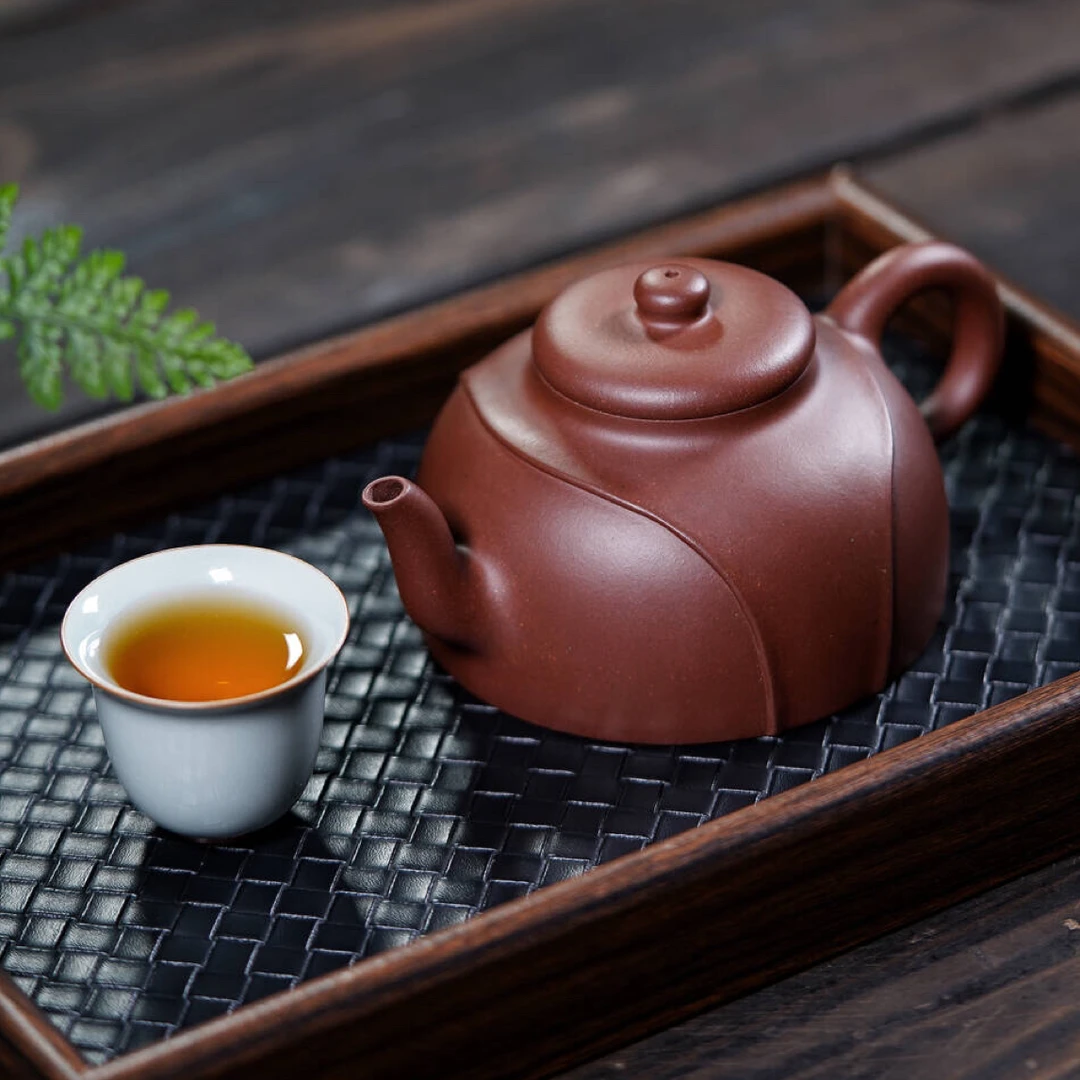 龙带壶选用紫泥全手工制作容量330cc泡茶壶茶具纯手工