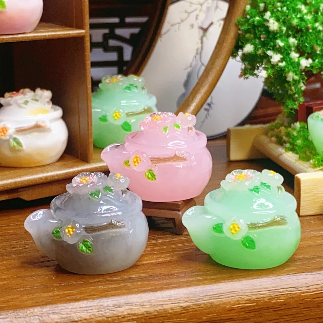 【定制】玉石桃花盏仿真 diy奶油手机壳树脂配件手工发夹材料饰品
