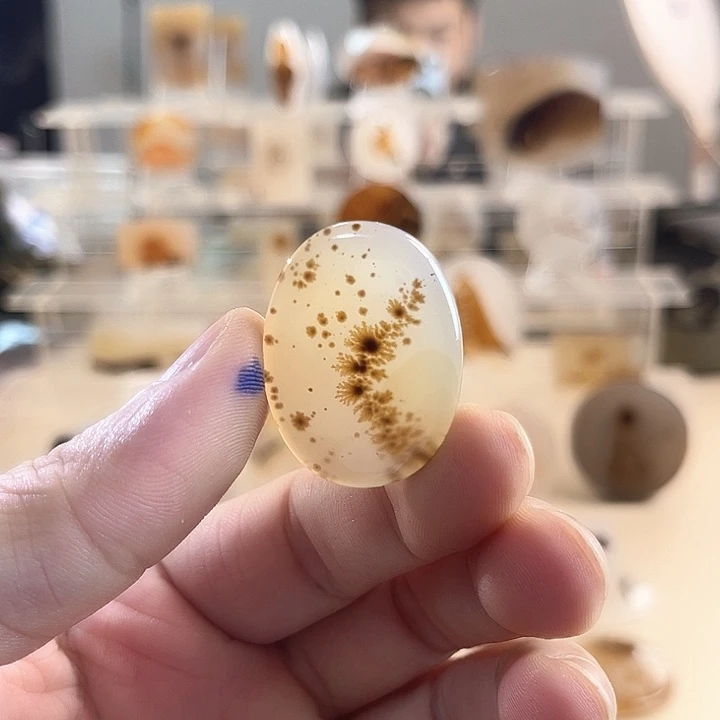 森***蓝玛瑙/玉髓未镶嵌吊坠(不含链)