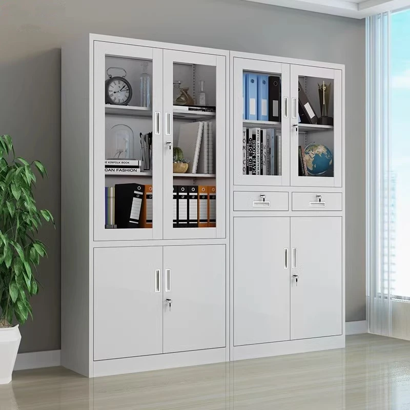 办公室铁皮柜文件柜资料柜财务凭证柜钢制抽屉收纳储物柜靠墙矮柜